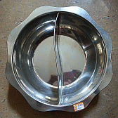 The divided hot pot I bought in Guangzhou - Click to Enlarge Image: The divided hot pot I bought in Guangzhou - Click to Enlarge